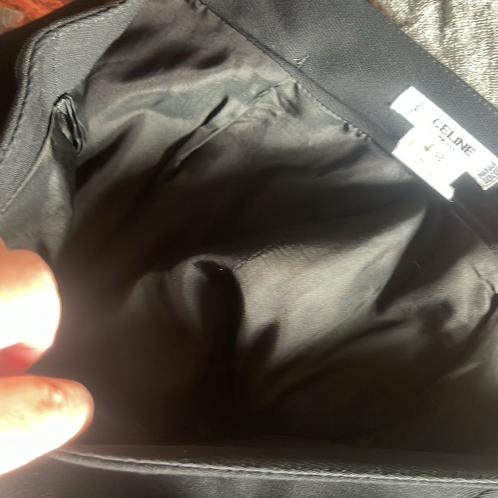 Beautiful Celine black skirt from France.  Gorgeous details in back with pleats. - Picture 7 of 7